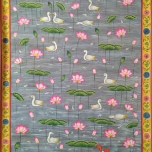 Lotus Pound with Swans